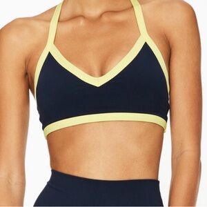 FORM Women's Navy and Yellow Sports Bra (brand new and sold out online)